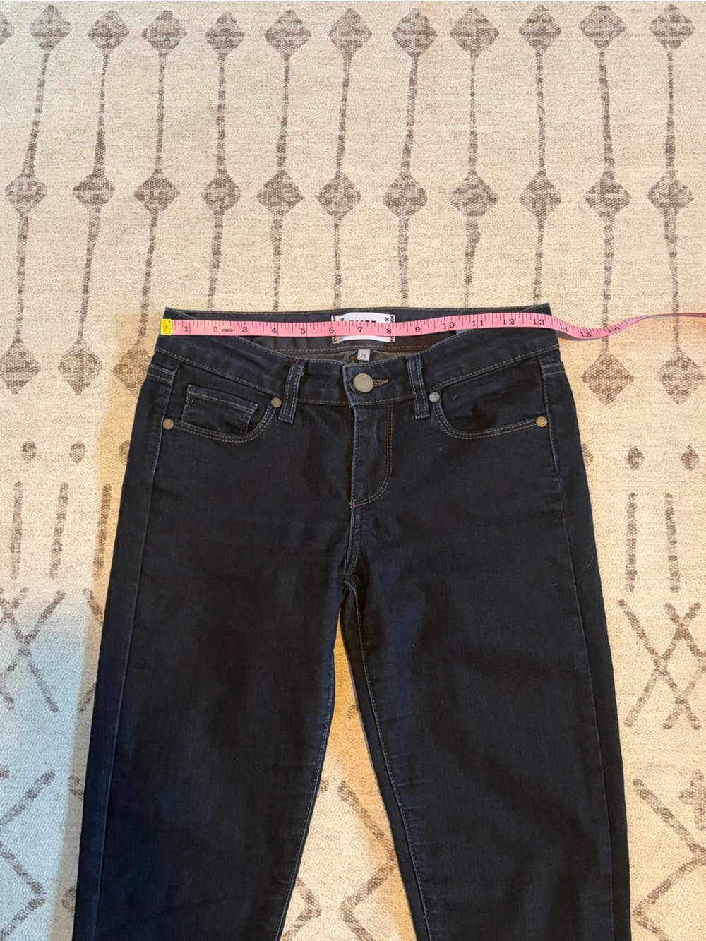 PAIGE Skyline Skinny Jeans 25 Dark Wash Mid Rise Stretch Denim Womens - Picture 4 of 10